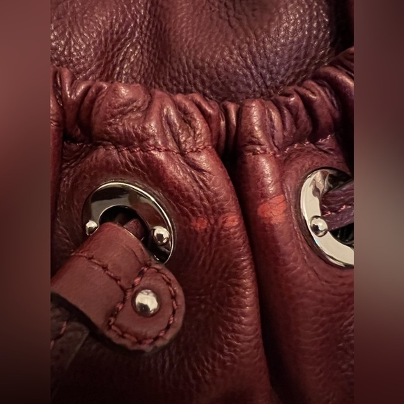 B Makowsky glove leather double handle handbag - Picture 14 of 15